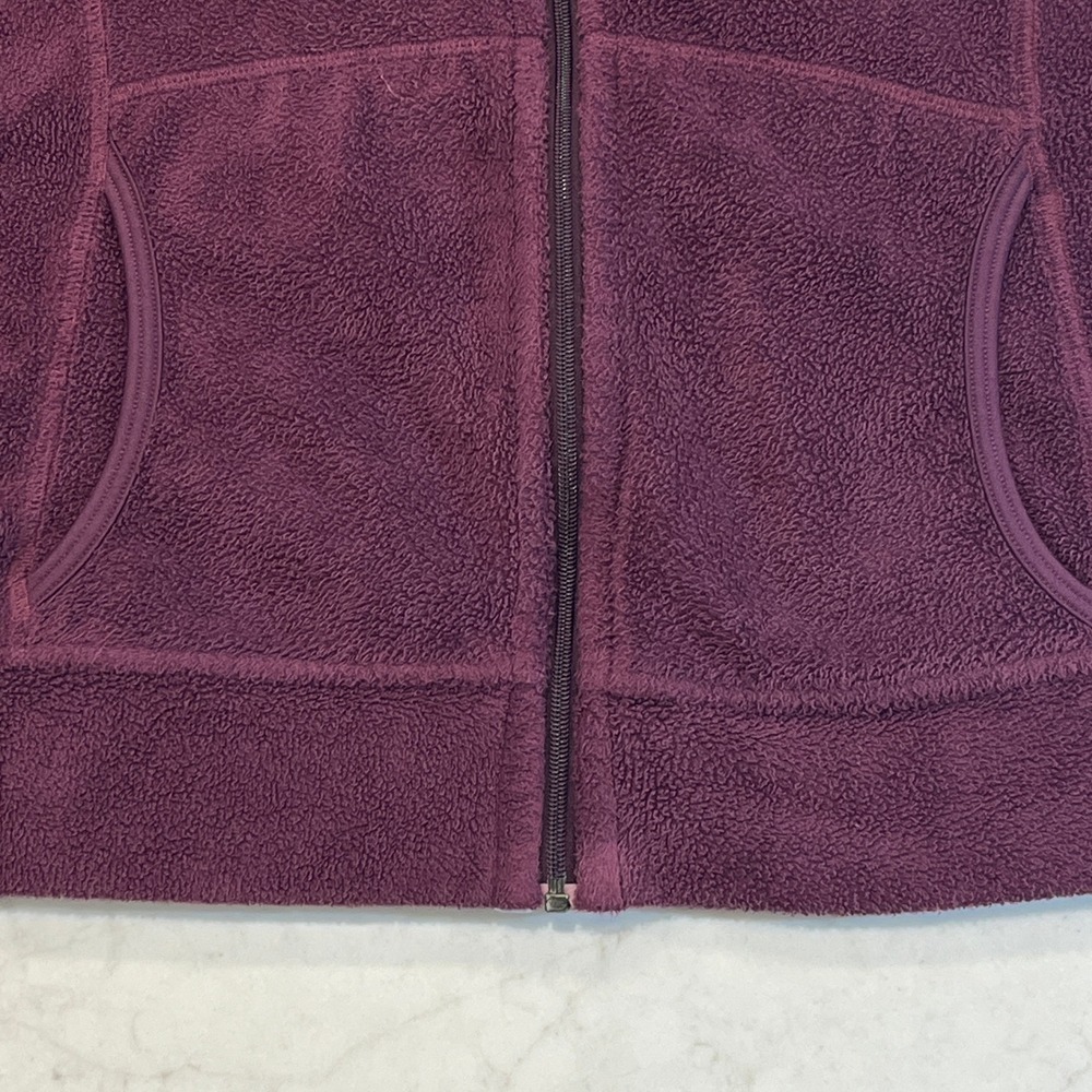Patagonia‎ VTG Rhythm Womens Medium Fleece Zip Up Hoodie Jacket Purple Pockets - Picture 8 of 11